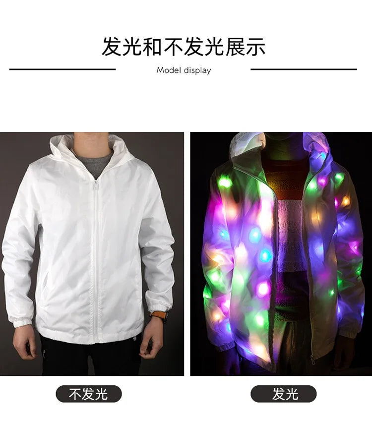 LED Lighting Coat Luminous Costume Creative Waterproof Clothes Dancing LED Lights Coat Christmas Party Clothes