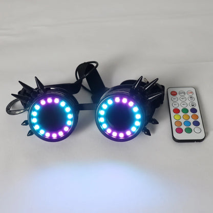 Pixel Pro LED Goggles Kaleidoscope Lenses Over 350 Modes Intense Lights EDM DJ Rave Costume Party SunGlasses Halloween