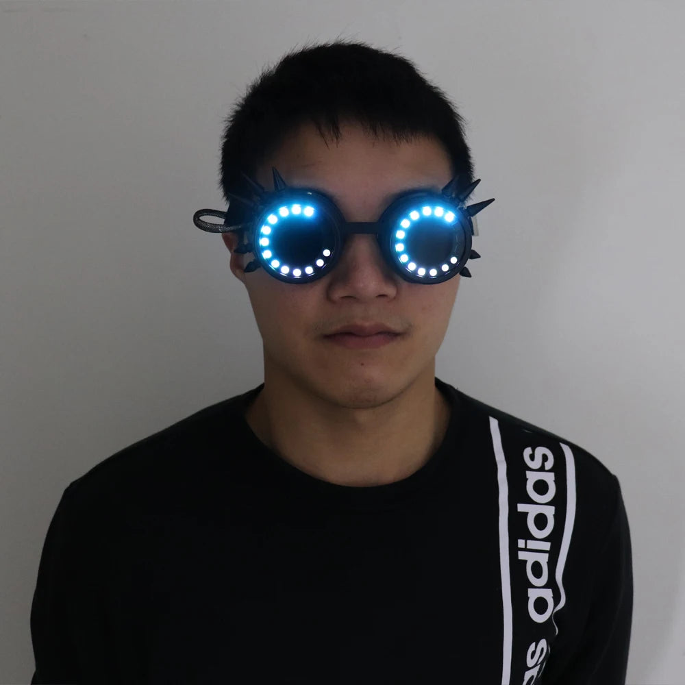 Pixel Pro LED Goggles Kaleidoscope Lenses Over 350 Modes Intense Lights EDM DJ Rave Costume Party SunGlasses Halloween