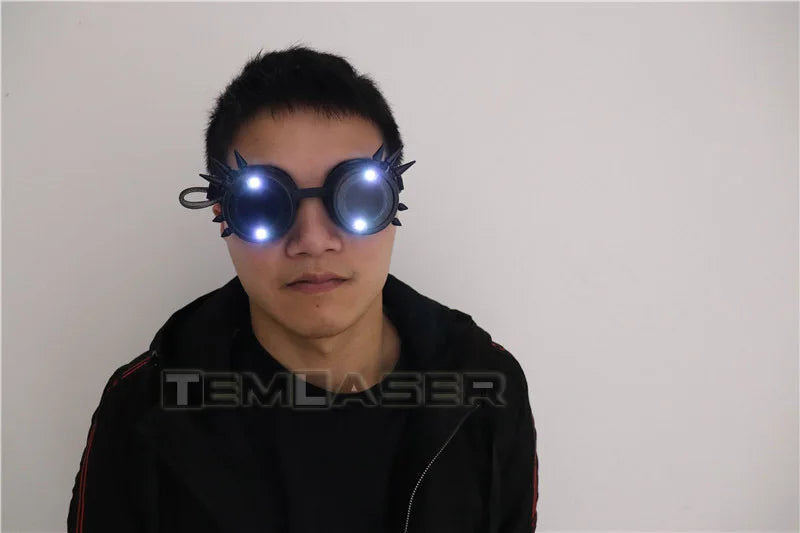 Pixel Pro LED Goggles Kaleidoscope Lenses Over 350 Modes Intense Lights EDM DJ Rave Costume Party SunGlasses Halloween