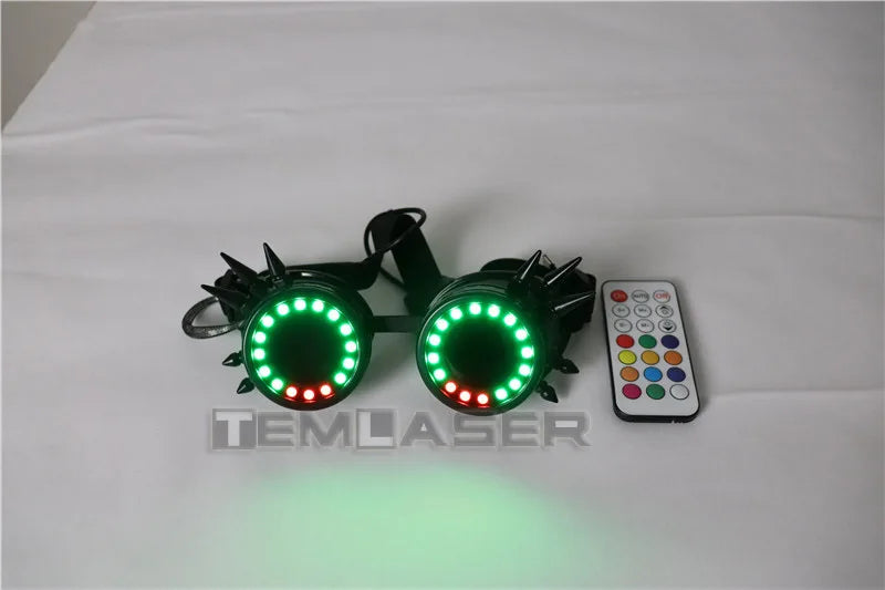 Pixel Pro LED Goggles Kaleidoscope Lenses Over 350 Modes Intense Lights EDM DJ Rave Costume Party SunGlasses Halloween