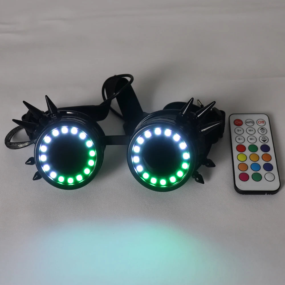 Pixel Pro LED Goggles Kaleidoscope Lenses Over 350 Modes Intense Lights EDM DJ Rave Costume Party SunGlasses Halloween