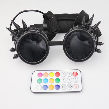 Pixel Pro LED Goggles Kaleidoscope Lenses Over 350 Modes Intense Lights EDM DJ Rave Costume Party SunGlasses Halloween