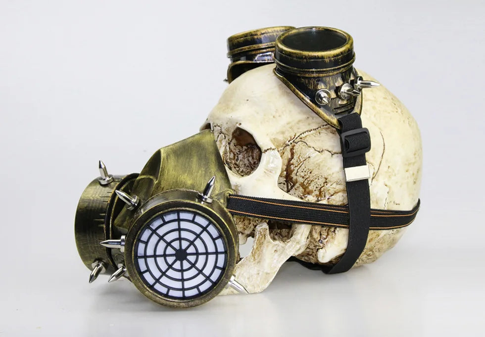 Mixed Metallic Piton Respirator & Goggles Set