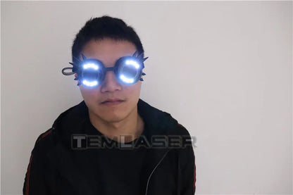 Pixel Pro LED Goggles Kaleidoscope Lenses Over 350 Modes Intense Lights EDM DJ Rave Costume Party SunGlasses Halloween