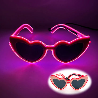 Glow Heart Shaded Glasses