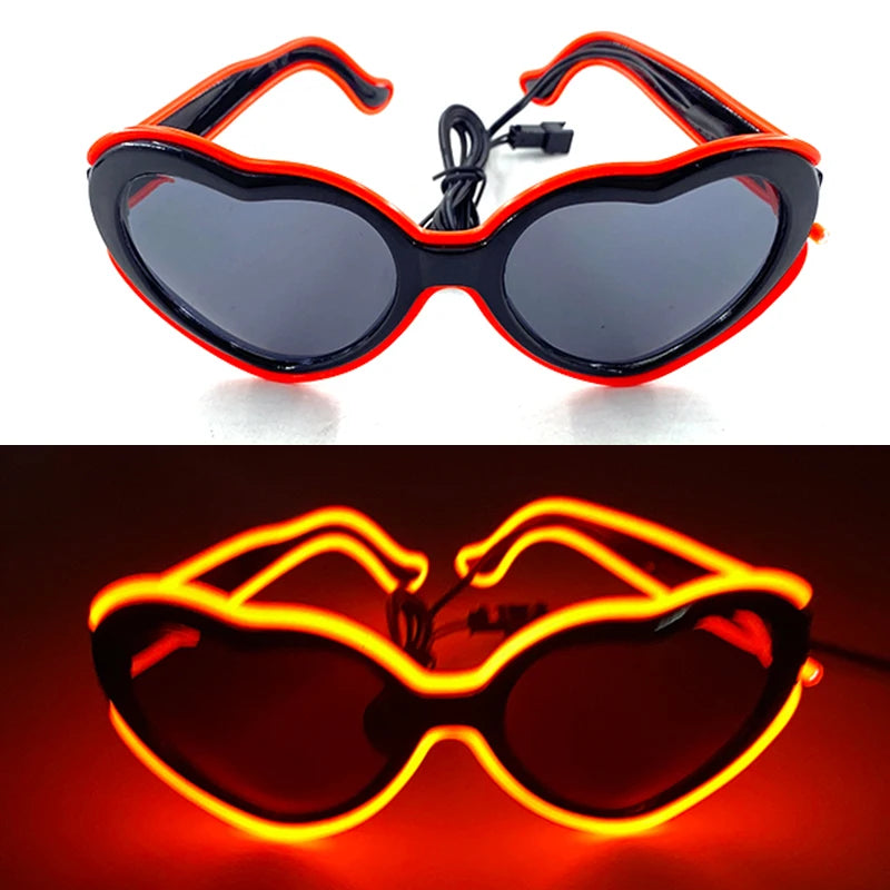 Glow Heart Shaded Glasses