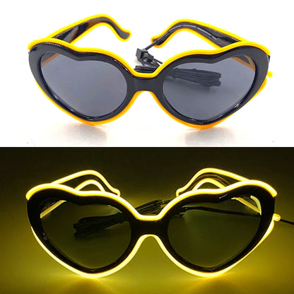 Glow Heart Shaded Glasses