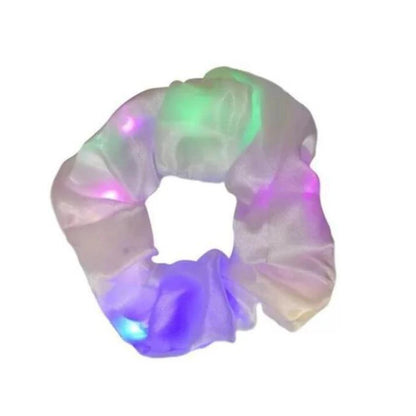 Popular Flashing Light Up Girls Hair Tie LED Luminous Scrunchies Headwear Women Scrunchy Hair Rope Hairband Accessories