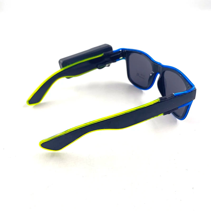 Wireless LED Glasses Party Light up Glasses Neon Party Flashing Glasses EL Wire Glowing Glow Sunglasses Bright Light Supplies