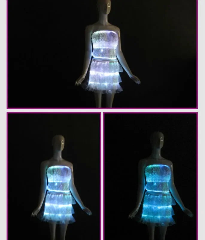 Lumisonata Light up Dress Prom Special Occasion Ballroom Off-Shoulder Dance Costume LED Carnival Dress Party Festival Costumes