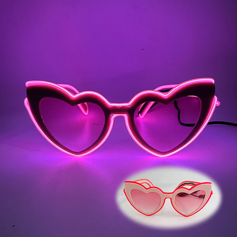 Glow Heart Shaded Glasses