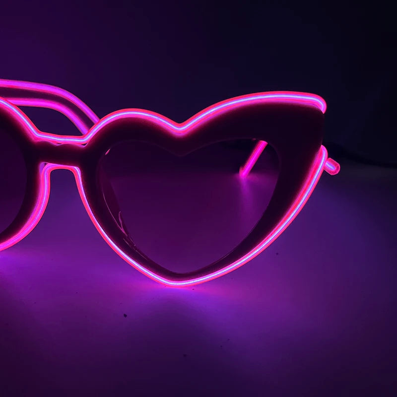 Glow Heart Shaded Glasses