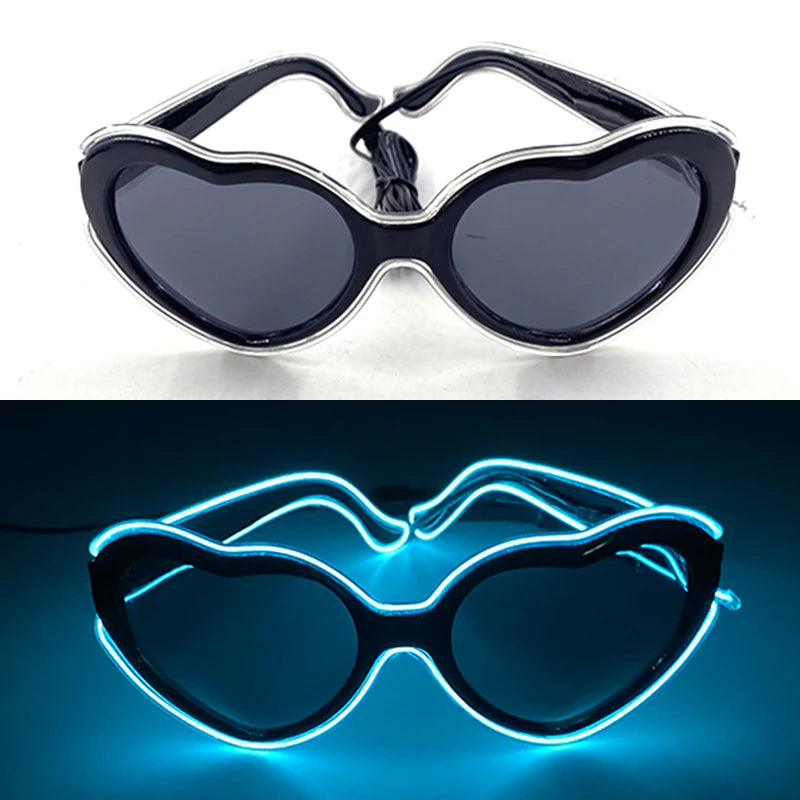 Glow Heart Shaded Glasses