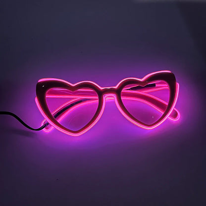 Glow Heart Shaded Glasses