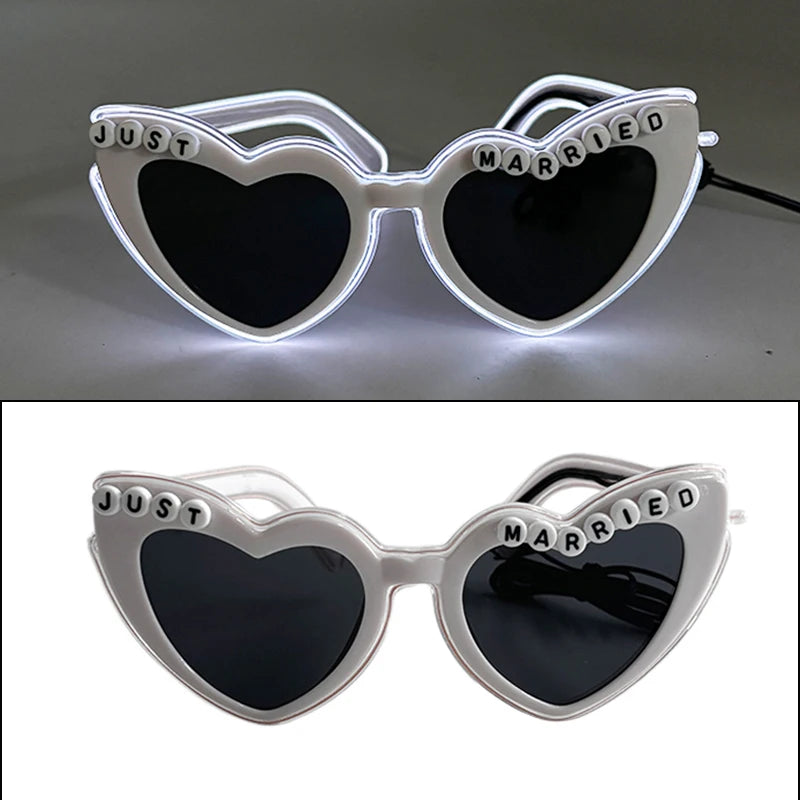 Glow Heart Shaded Glasses