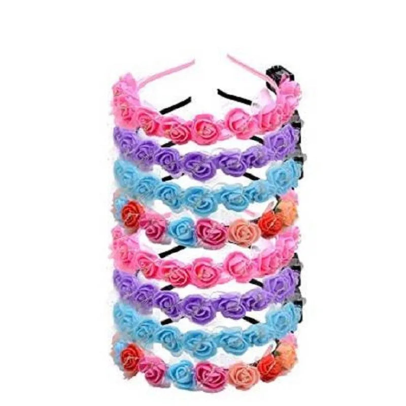 Women Girl Light Up Flower Headband Led Wreath Crown Hair Band Glowing Floral Head Hoop Wedding Birthday Party Hair Accessories