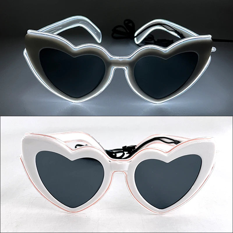 Glow Heart Shaded Glasses