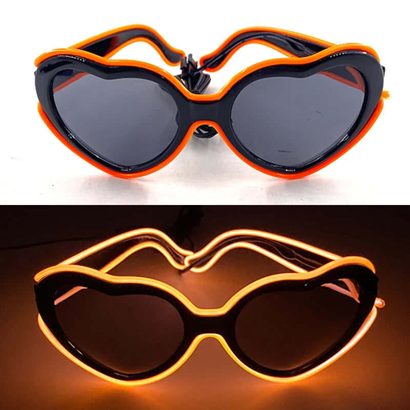 Glow Heart Shaded Glasses