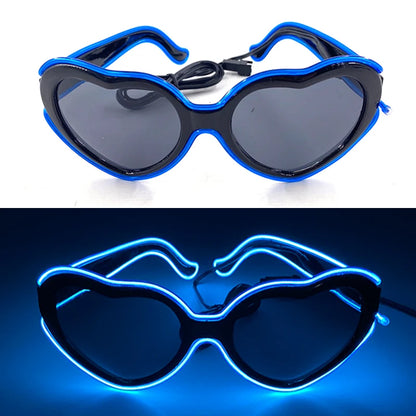 Glow Heart Shaded Glasses