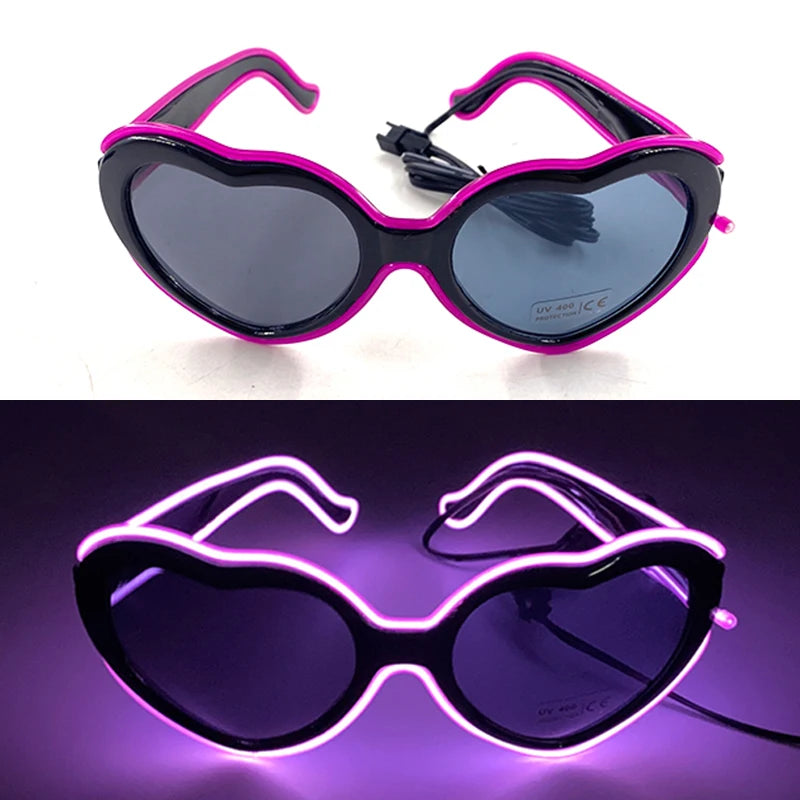 Glow Heart Shaded Glasses