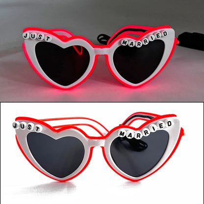 Glow Heart Shaded Glasses