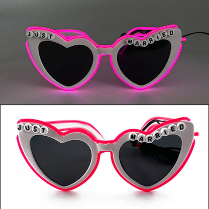 Glow Heart Shaded Glasses