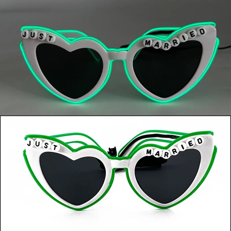 Glow Heart Shaded Glasses