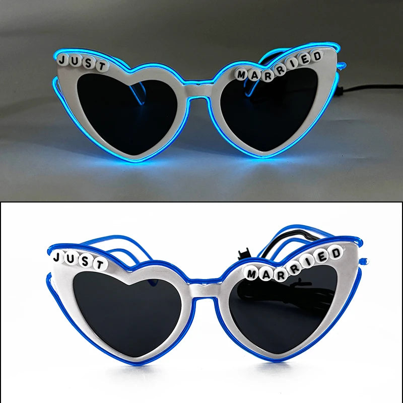 Glow Heart Shaded Glasses