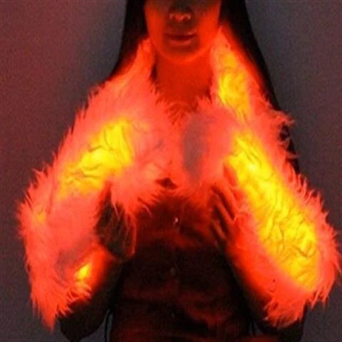 LED luminous scarf, plush scarf, winter warmth, luminous clothing, novel and creative flash neckband in the bar