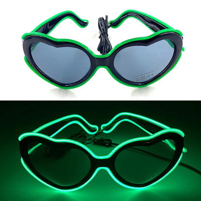 Glow Heart Shaded Glasses