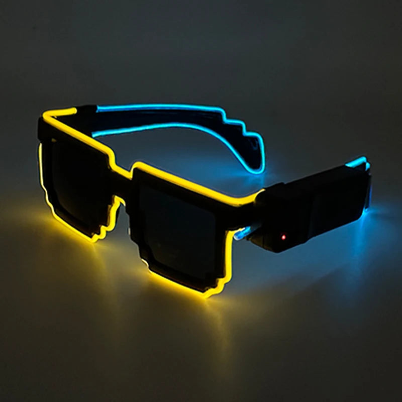 Wireless LED Glasses Party Light up Glasses Neon Party Flashing Glasses EL Wire Glowing Glow Sunglasses Bright Light Supplies