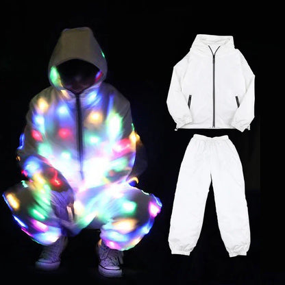 LED Lighting Coat Luminous Costume Creative Waterproof Clothes Dancing LED Lights Coat Christmas Party Clothes