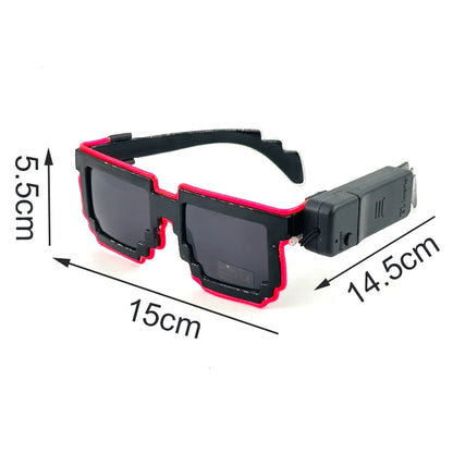 Wireless LED Glasses Party Light up Glasses Neon Party Flashing Glasses EL Wire Glowing Glow Sunglasses Bright Light Supplies